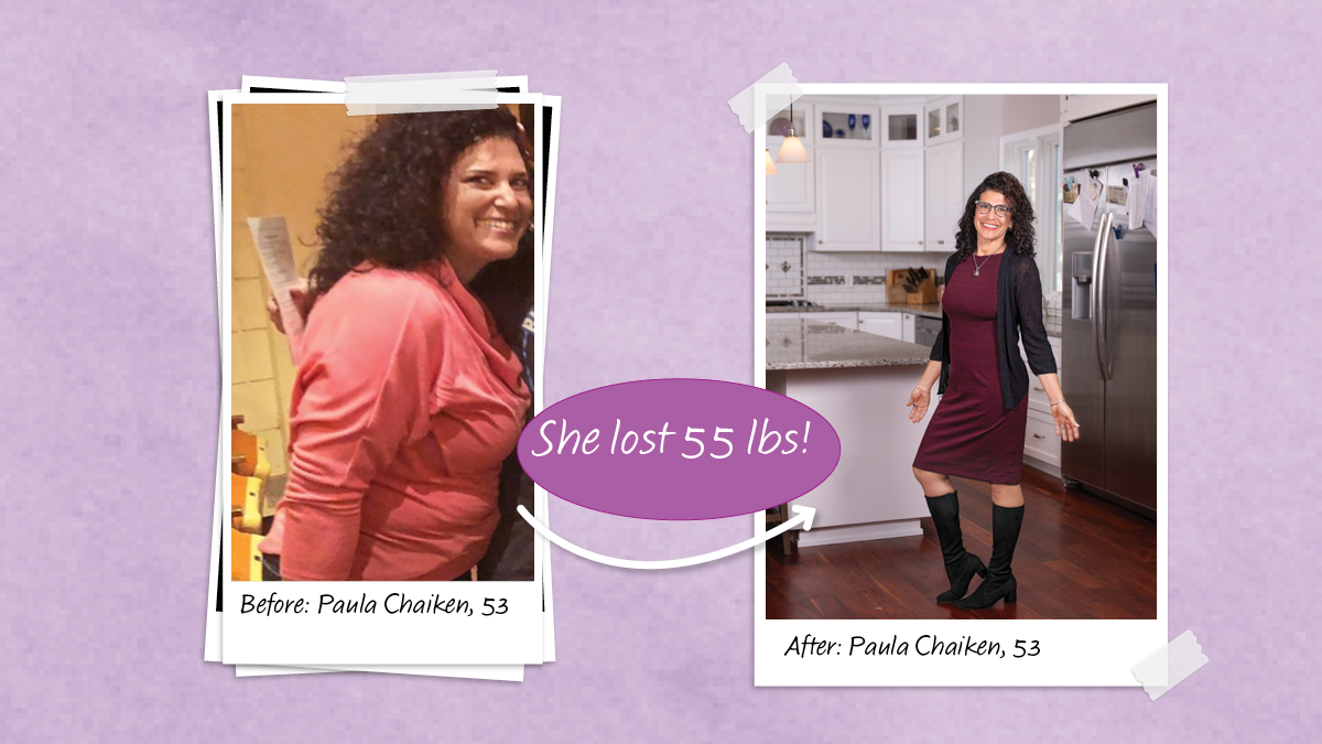 Before and after weight loss image