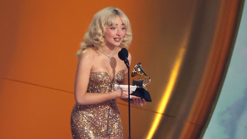 Sabrina Carpenter accepts the Best Pop Vocal Album Award for “Short n' Sweet” onstage during the 67th GRAMMY Awards at Crypto.com Arena on February 02, 2025 in Los Angeles, California.
