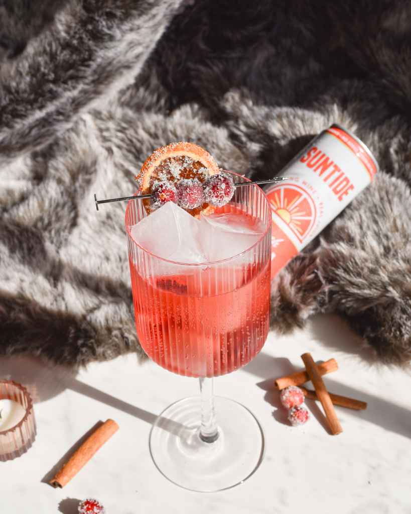 Suntide Cosmo-mosa as part of a roundup of Valentine's Day cocktails