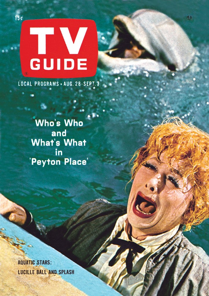 THE LUCY SHOW, Lucille Ball, 'Lucy at Marineland', (Season 4, ep. 401, aired Sept. 13, 1965, 1962-68), TV GUIDE cover, Aug. 28-Sept. 3, 1965.