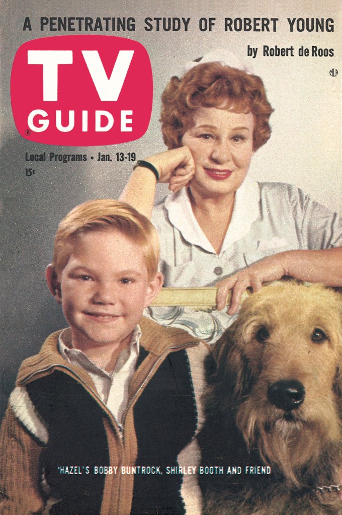 HAZEL, from left: Bobby Buntrock, Shirley Booth, TV GUIDE cover, January 13-19, 1962.