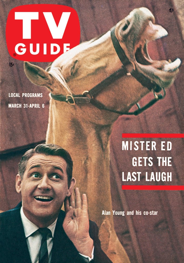 MR. ED, Alan Young, TV GUIDE cover, March 31 - April 6, 1962.