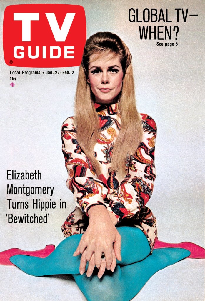 BEWITCHED, Elizabeth Montgomery, TV GUIDE cover, January 27 - February 2, 1968.