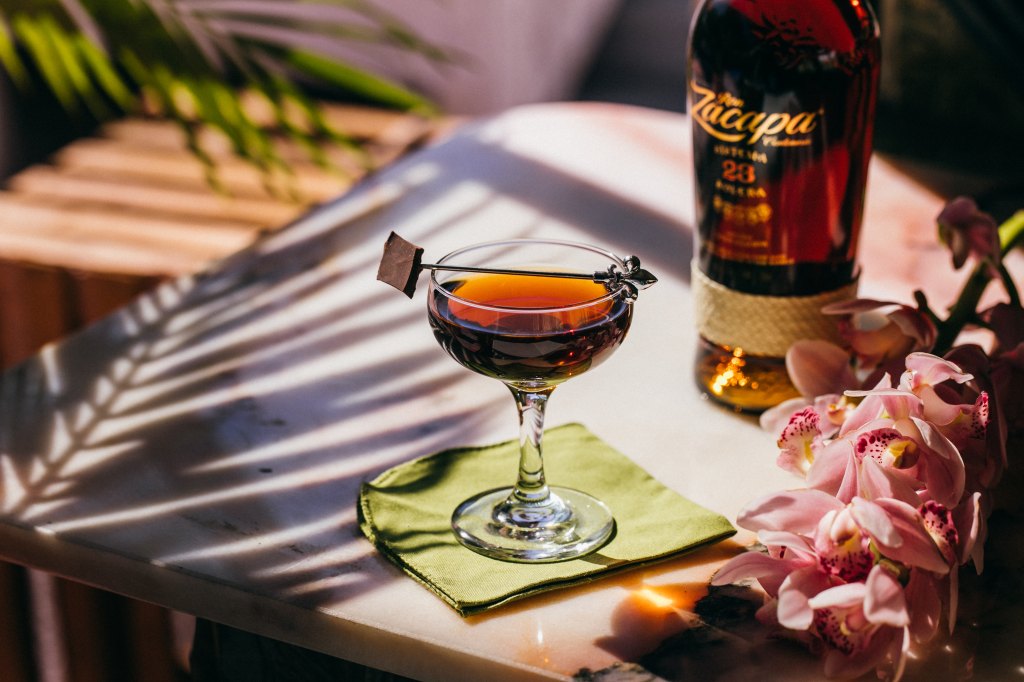 Zacapa Manhattan cocktail as part of a roundup of Valentine's Day cocktails