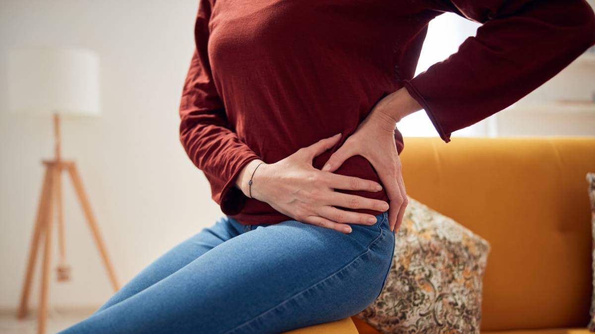 Woman dealing with hip pain