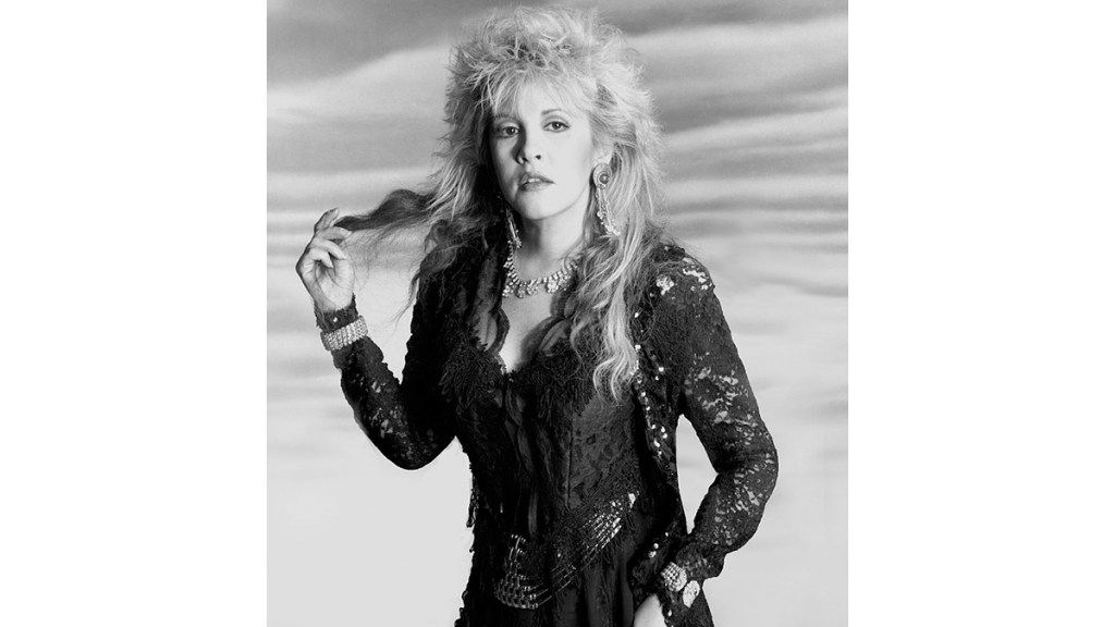 Stevie Nicks wearing black lace and accessories