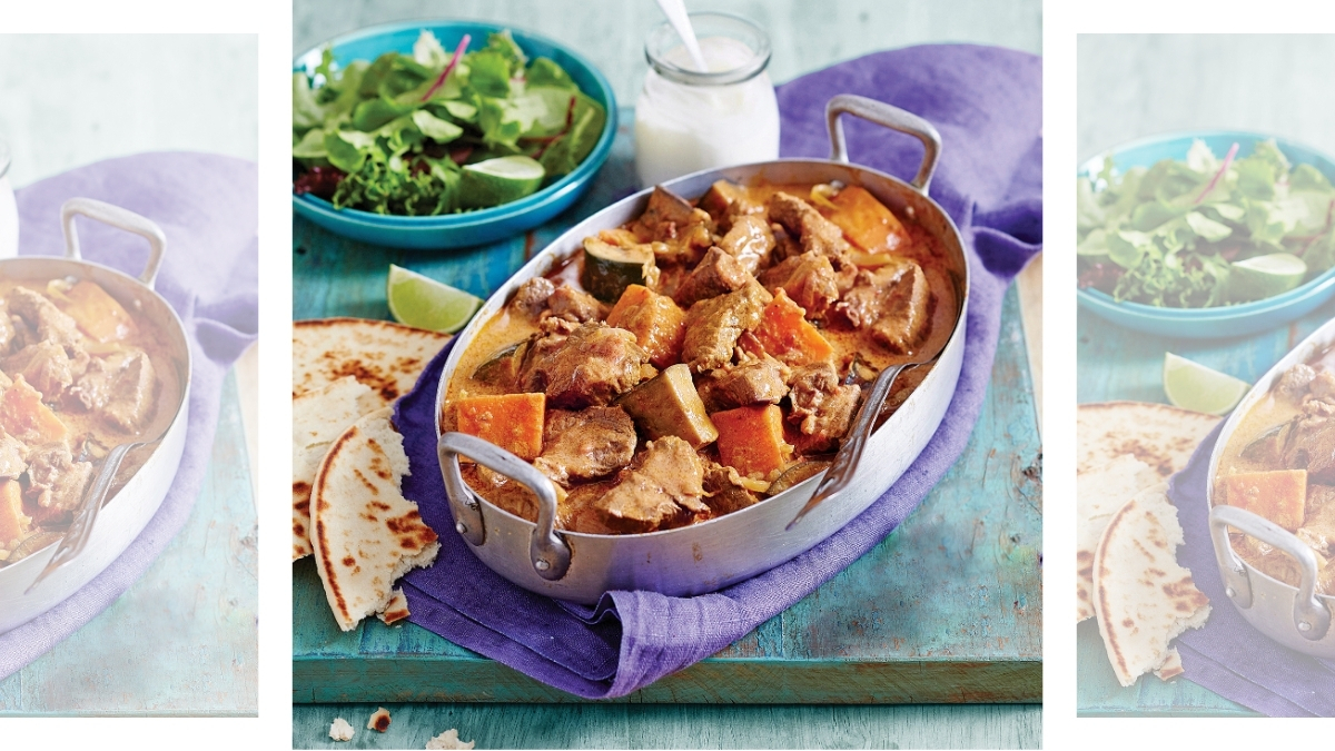 Beef, Mushroom & Sweet Potato Stew recipe