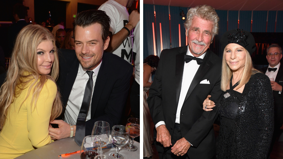 Fergie and Josh Duhamel, 2013 ; James Brolin and Barbra Streisand, 2019