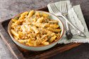 Bowl of French onion pasta bake