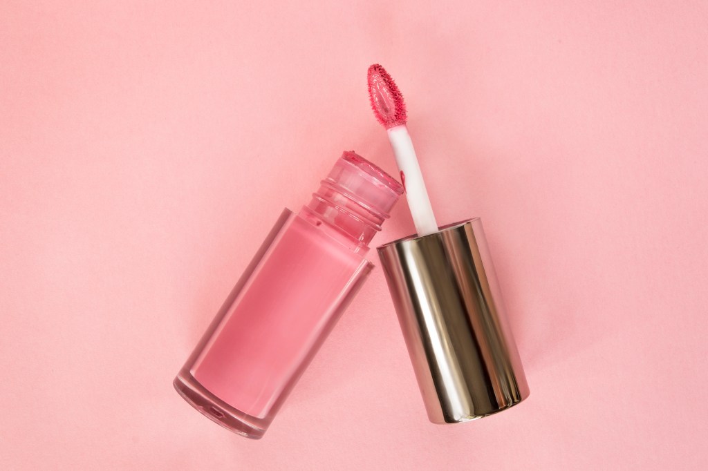 pink lip gloss for common makeup mistakes