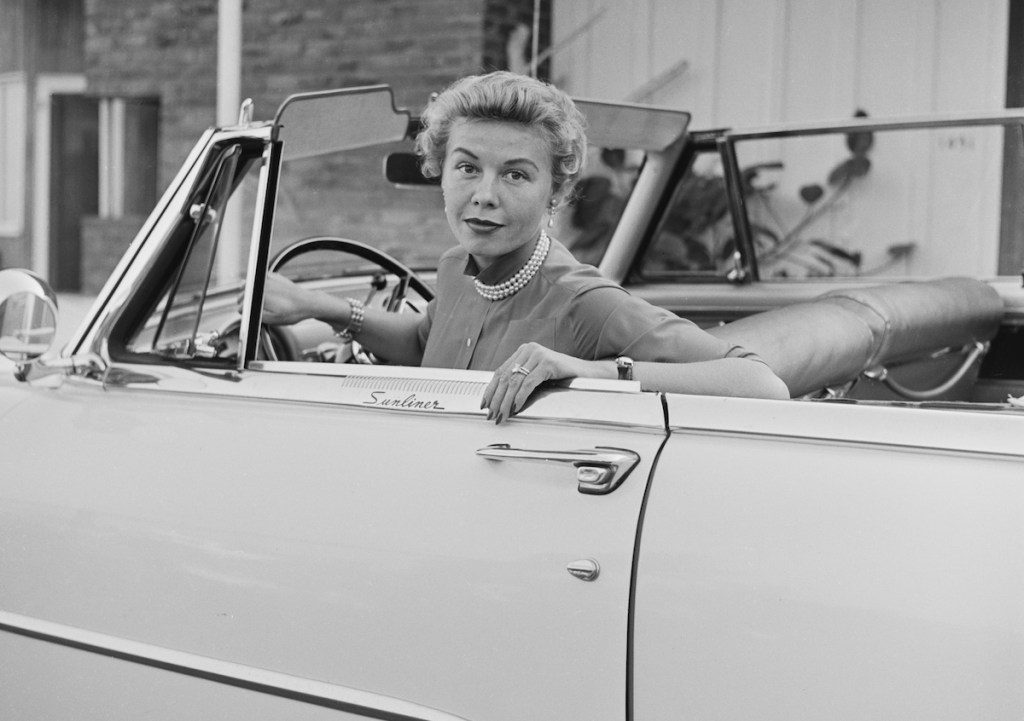 in a car in 1965