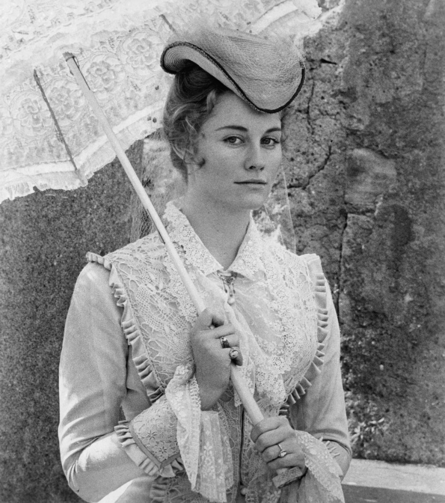 Cybill Shepherd holds a parasol in a scene from the film 'Daisy Miller', 1974