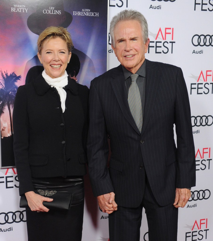 Annette Bening and Warren Beatty at the premiere of 'Rules Don't Apply' 2016