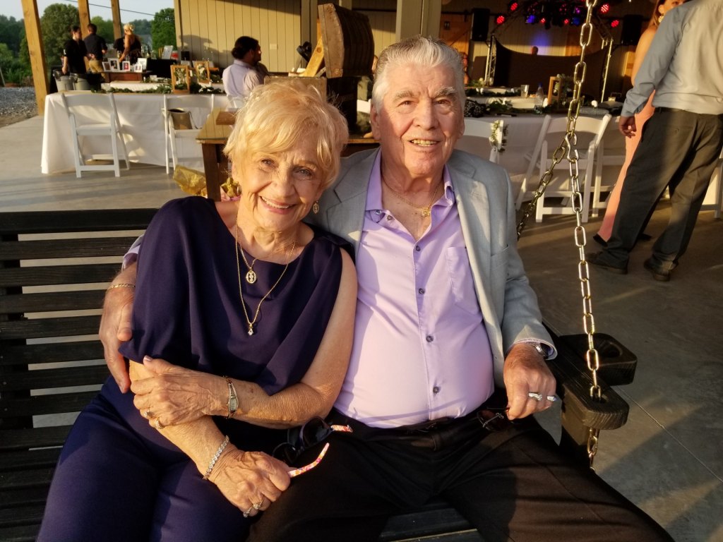 Lillian and her current husband on Easter 2023