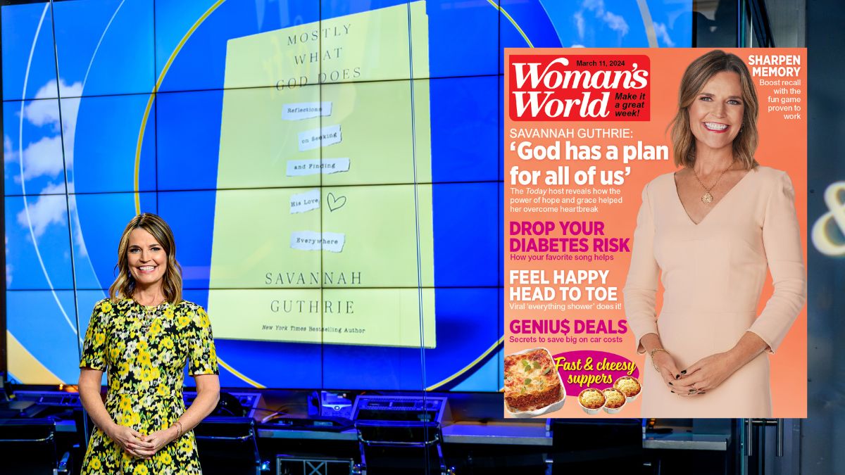 Savannah with book cover and Woman's World cover