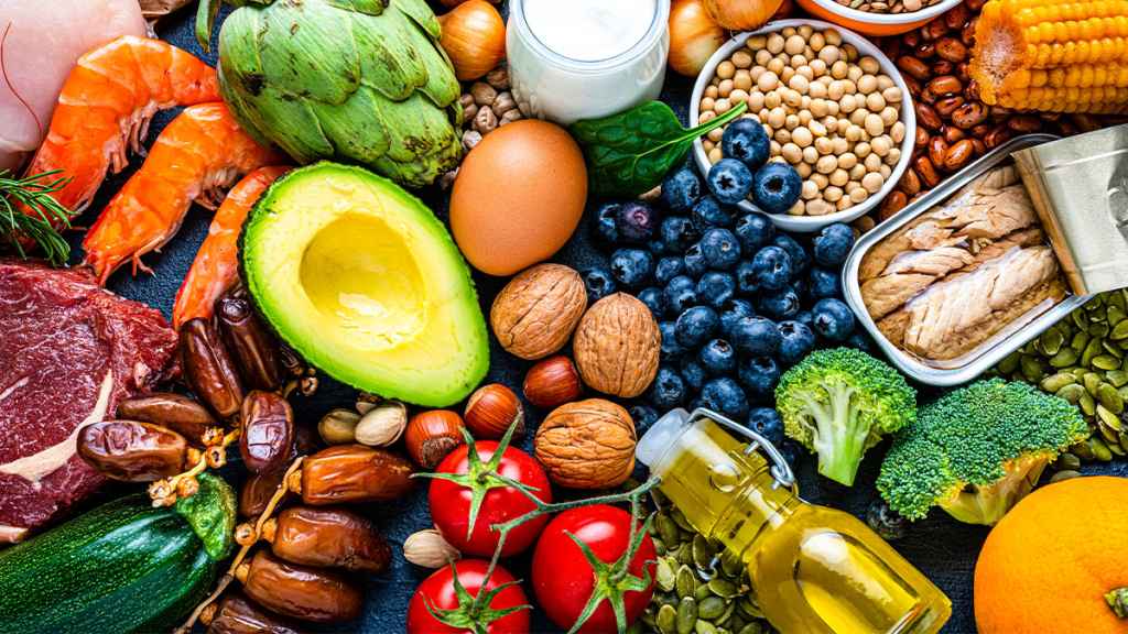 Table of foods for Mediterranean diet results