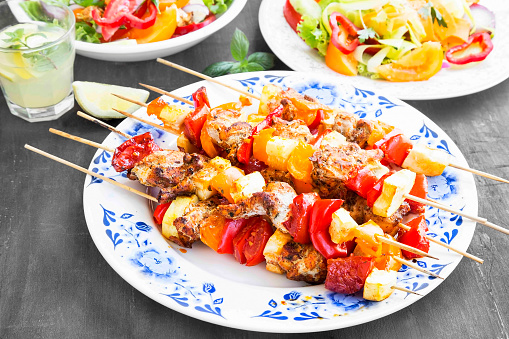 Pork and Vegetable Kebabs recipe