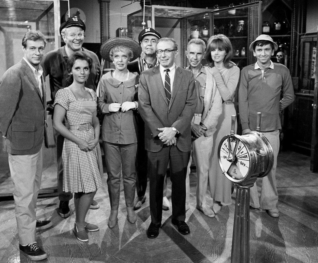 Gilligan's Island creator Sherwood Schwartz with the cast of the show, 1964
