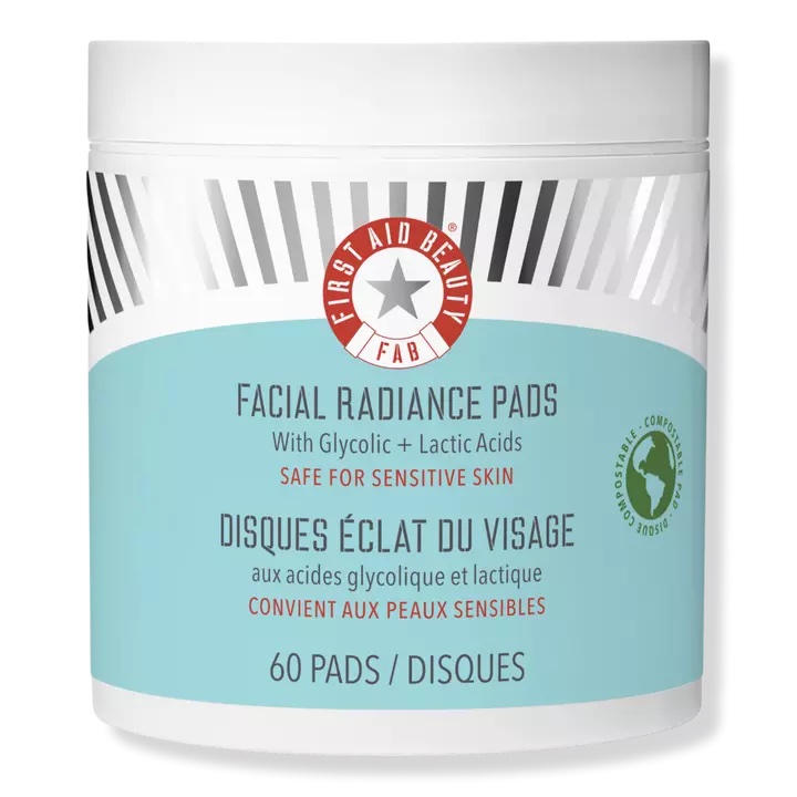 First Aid Beauty Facial Radiance Pads, which can be used for how to get rid of textured skin 