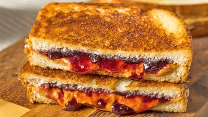 Fried peanut butter and jelly sandwich