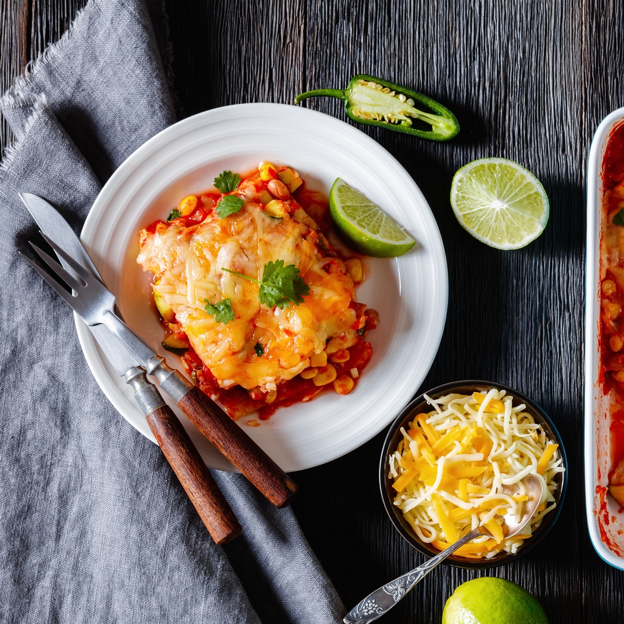 Ree Drummond's hearty chicken tortilla casserole on plate