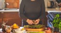 Woman cutting asparagus