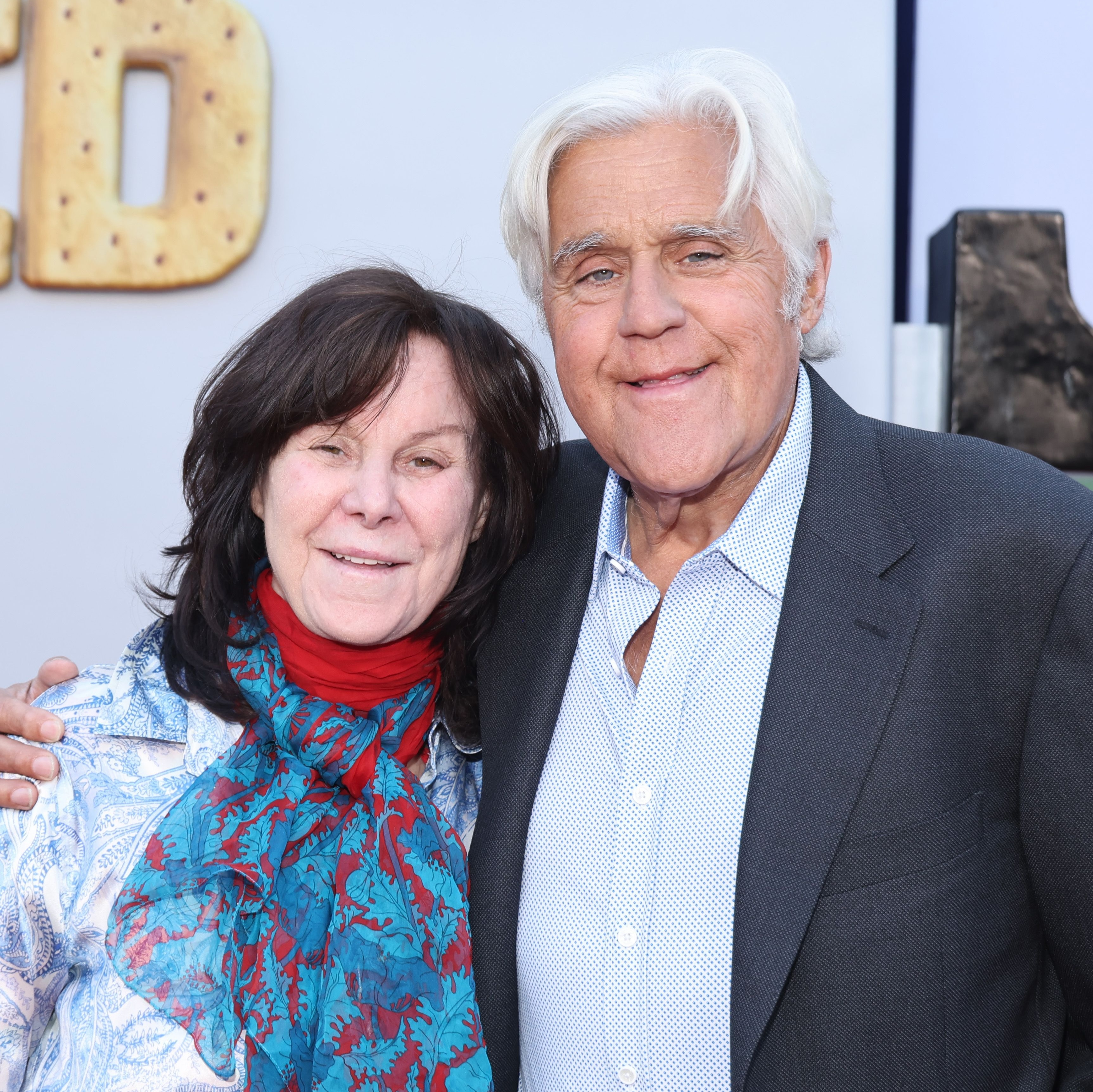 (L-R) Mavis Leno and Jay Leno attend the Los Angeles premiere of Netflix's "UNFROSTED" at The Egyptian Theatre Hollywood on April 30, 2024 in Los Angeles, California.