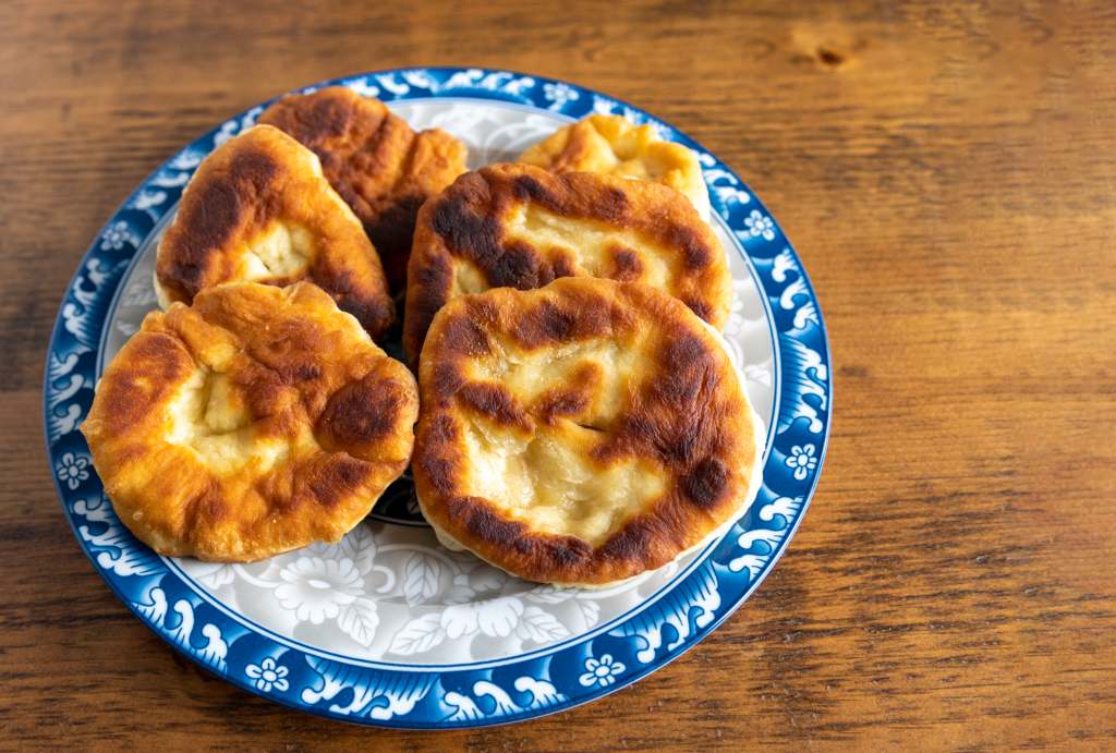 Plate of four fry breads
