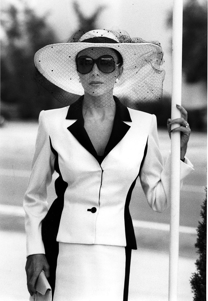 The first picture ever taken of actress Joan Collins as Alexis on the set of the TV series Dynasty