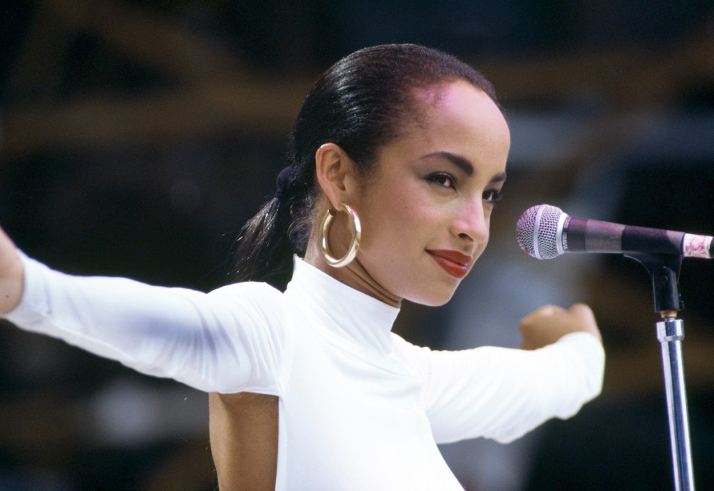 Sade performing at Live Aid in 1985