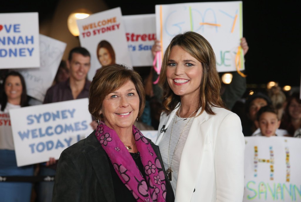 Savannah Guthrie with her mom, Nancy, in 2015 mom advice