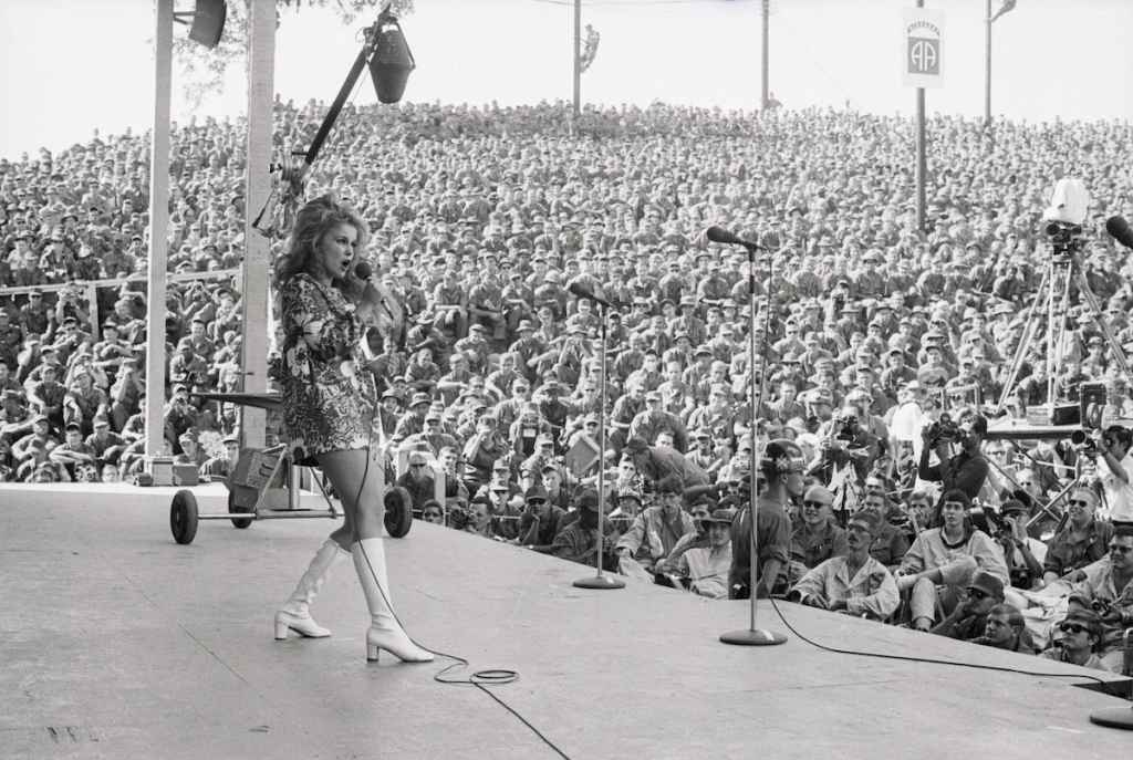 Ann-Margret performs for the troops in Vietnam in 1968