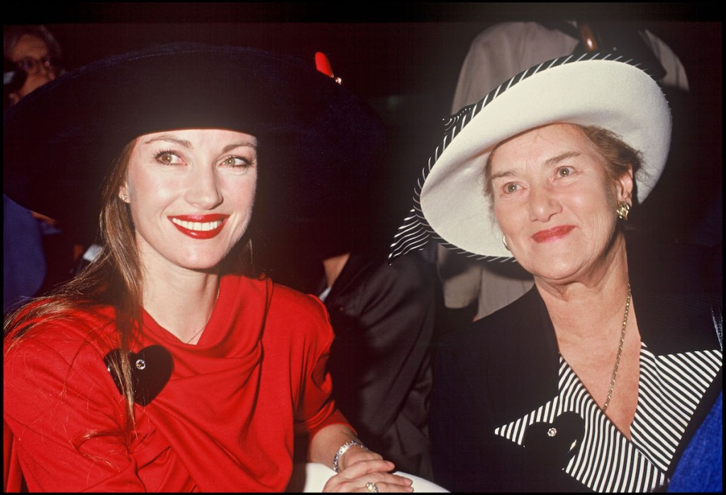 Jane Seymour with her mom, Mieke, in 1989 mom advice