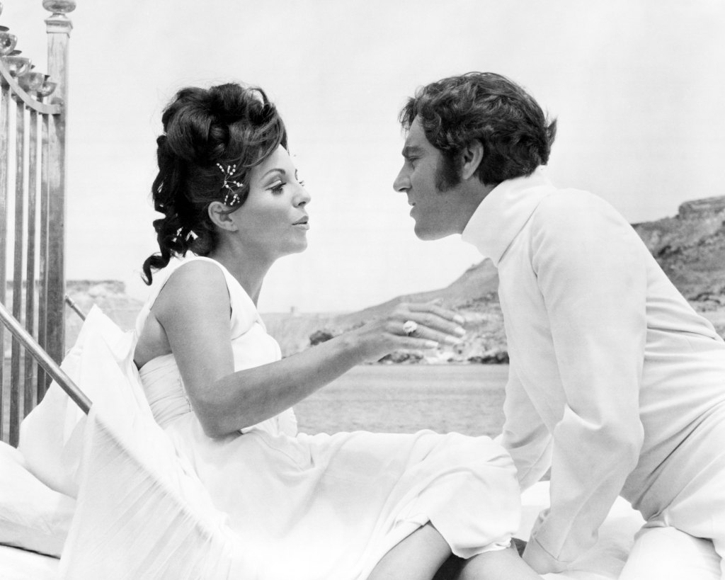 Joan Collins and Anthony Newley in the ill-fated film Can Heironymus Merkin Ever Forget Mercy Humppe and Find True Happiness? (1969)