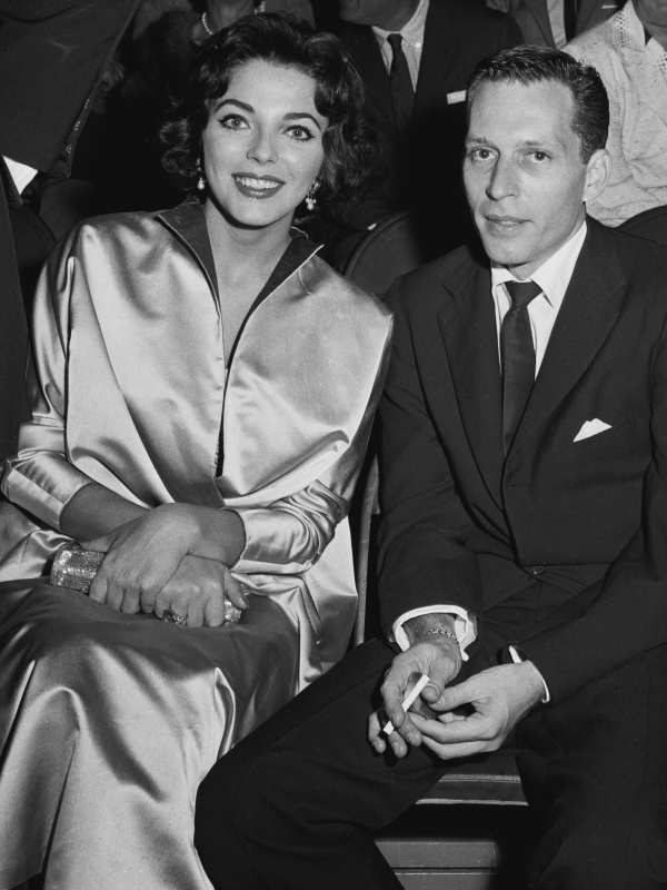 Joan Collins and Arthur Loew Jr. in 1957