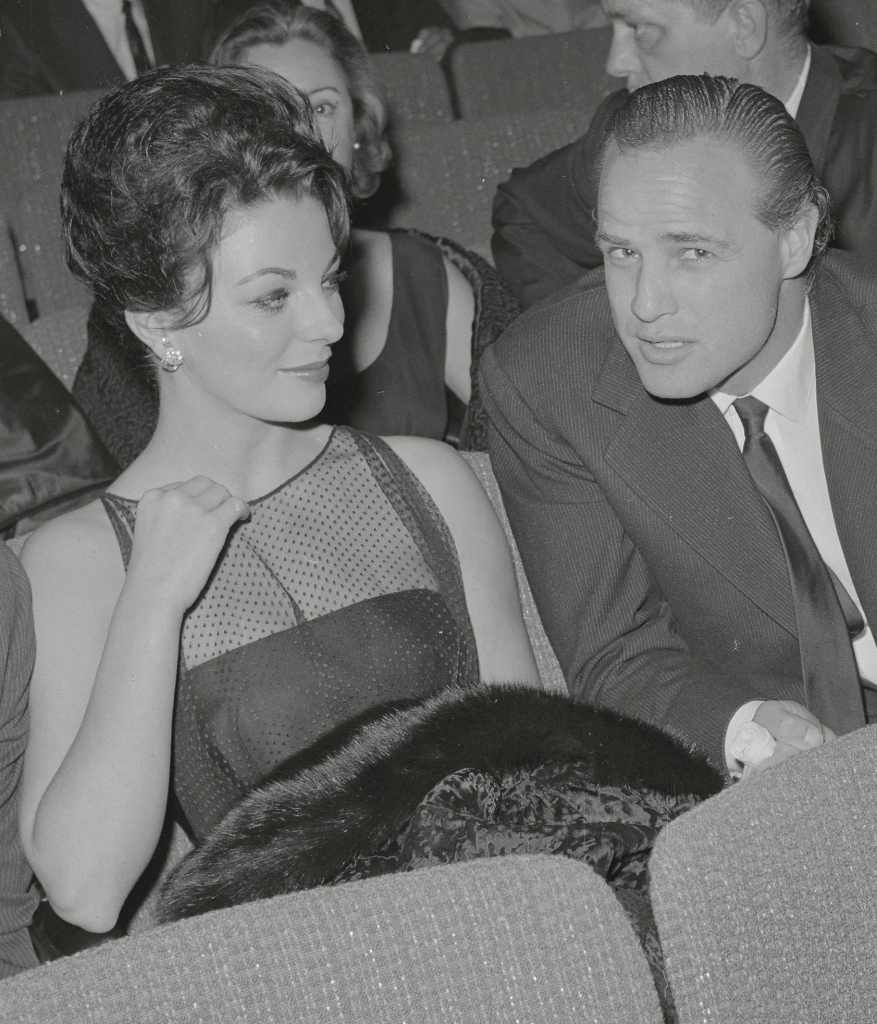 Joan Collins and Marlon Brando in 1959