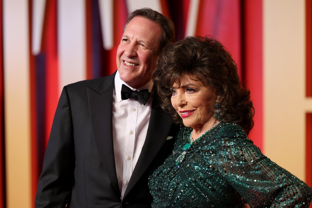 Joan Collins and Percy Gibson in 2024