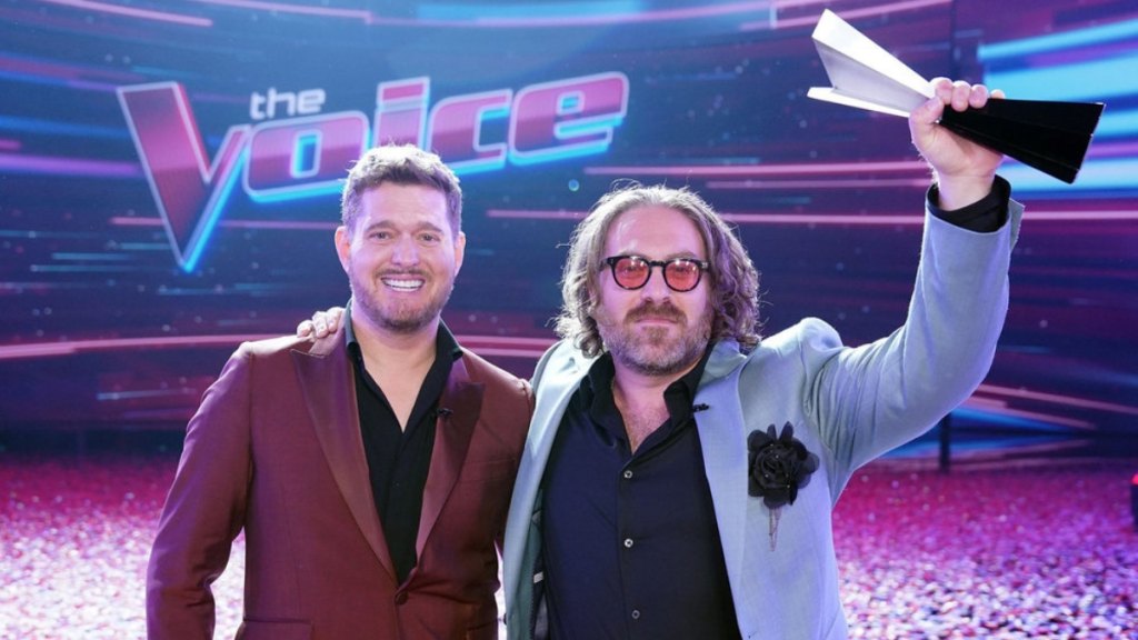 Michael Bublé and Adam David after 'The Voice' finale