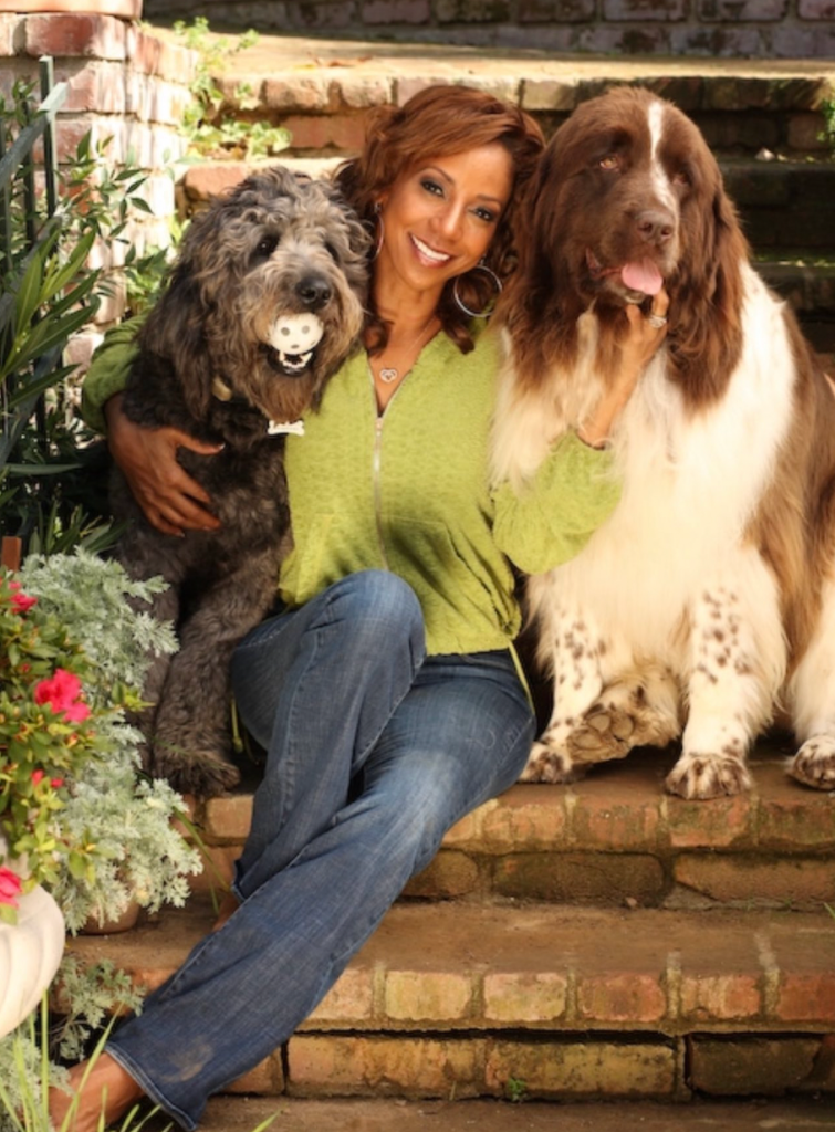 Holly Robinson Peete with her dogs