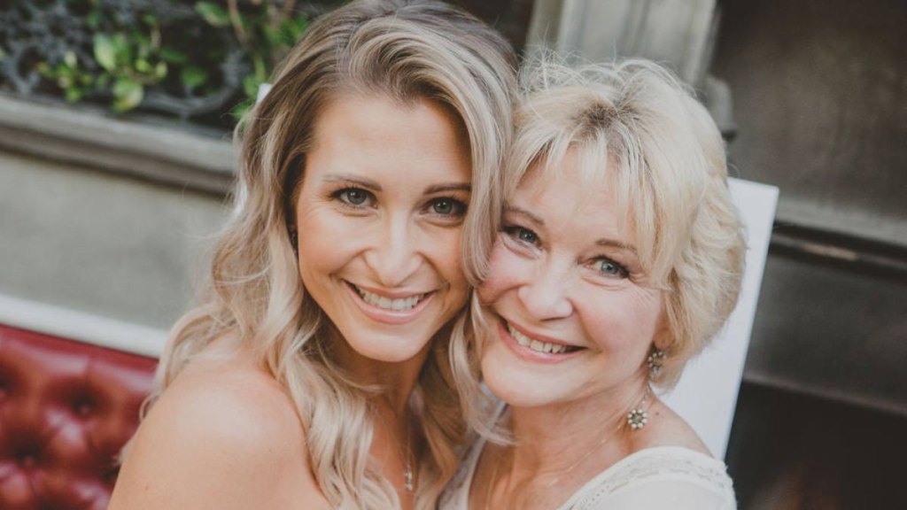 two women hugging