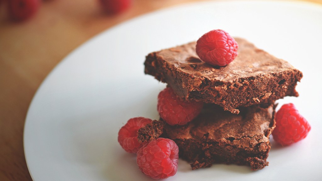 Brownies made with mashed bananas as part of a Meno-belly diet