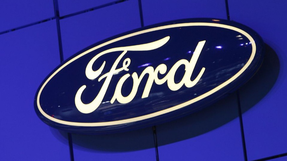 closeup of Ford logo