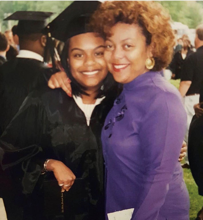 Tabitha with her mom