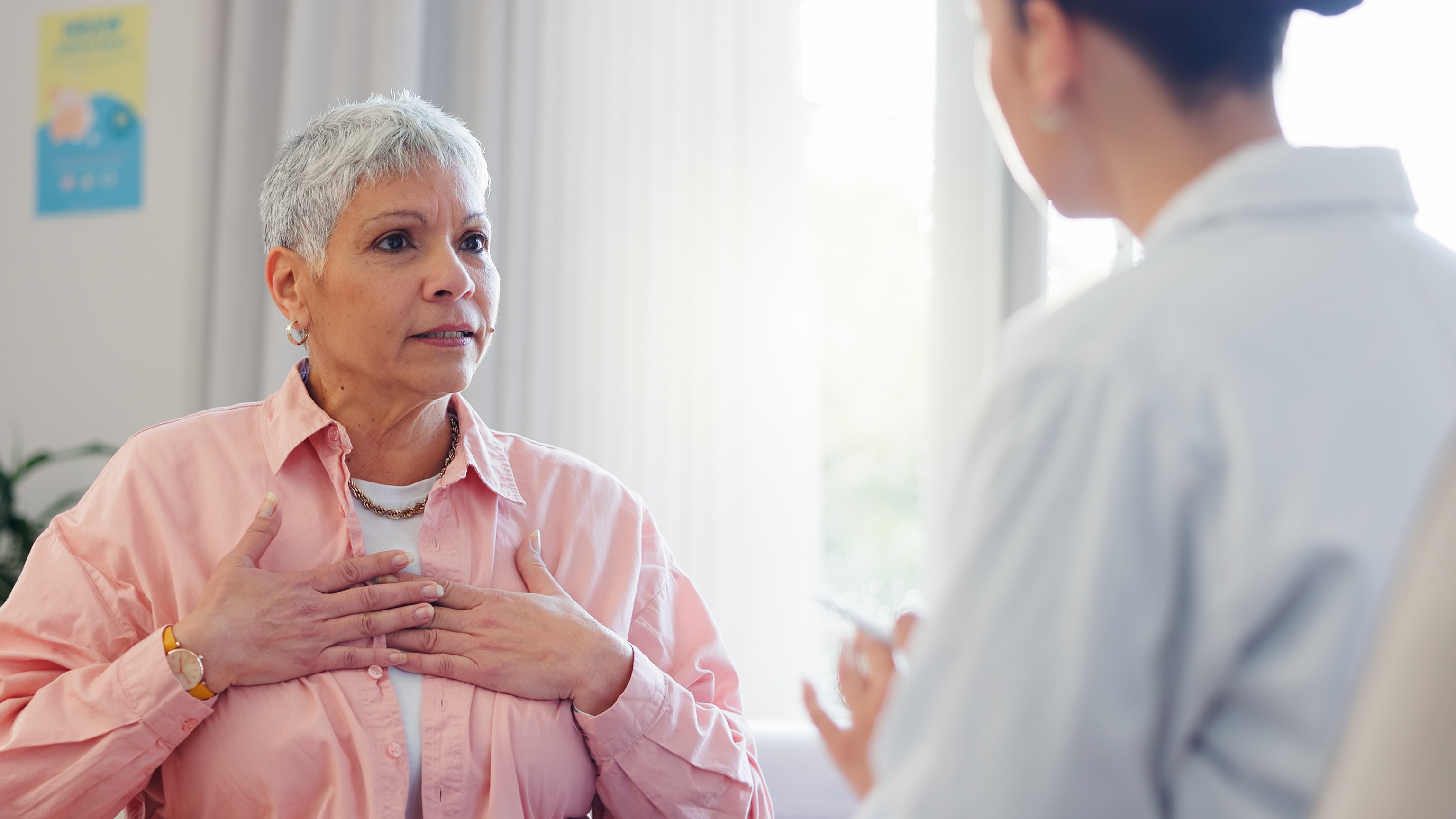 Woman getting her heart checked out