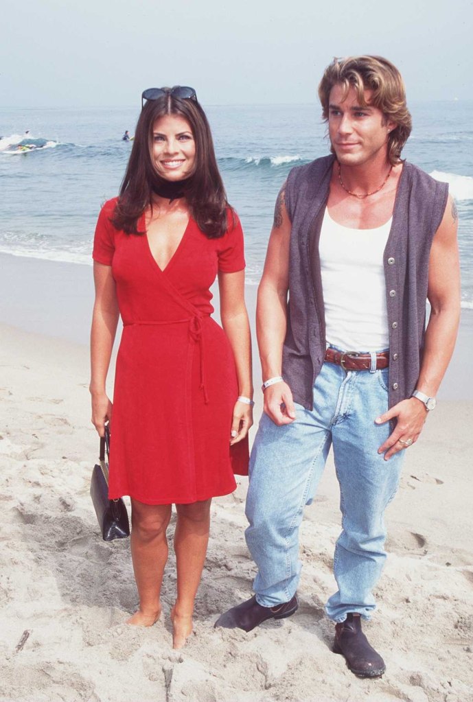 Yasmine Bleeth and Jaason Simmons at the premiere of Clueless, 1995
