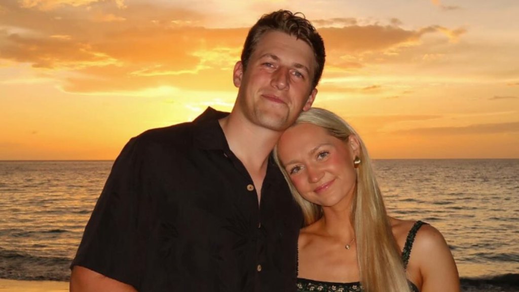 Paige Drummond-Andersen and David Andersen on their honeymoon