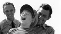 THE ANDY GRIFFITH SHOW, from left: Don Knotts, Ron Howard, Andy Griffith, on set, (September 1962)