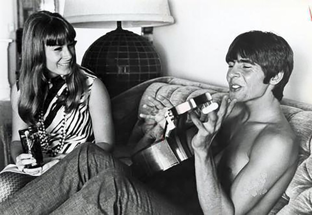 Ann Moses hanging with Davy Jones at his home