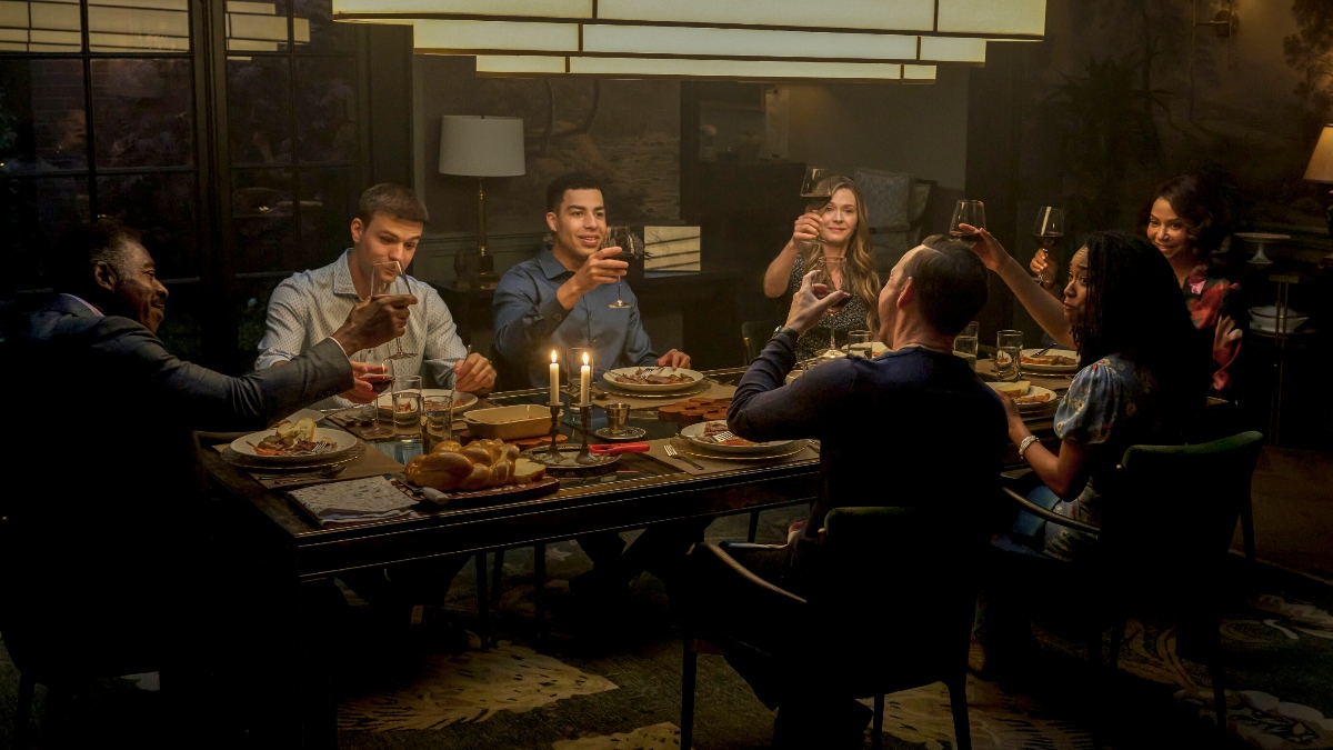 Ernie Hudson as Reverend Peters, Mika Amonsen as Sean Reagan, Marcus Scribner as Jonah Silver, Maggie Lawson as Sarah Silver, Donnie Wahlberg as Danny Reagan, Sonequa Martin-Green as Lena Silver, and Gloria Reuben as Mae Silver, Boston Blue, 2025