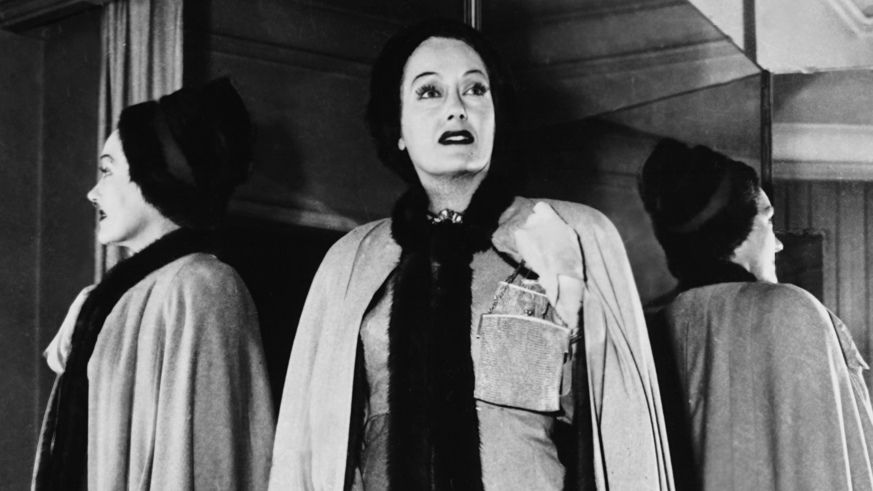 Gloria Swanson on the set of 'Sunset Boulevard'